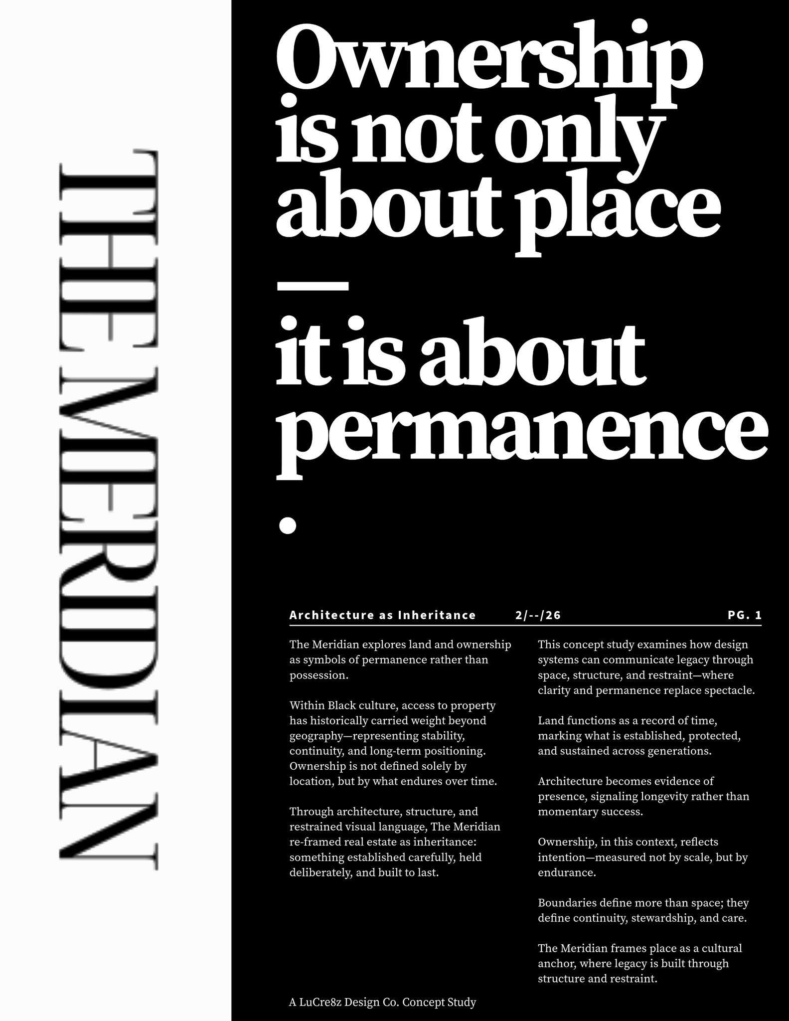 The Meridian editorial concept study