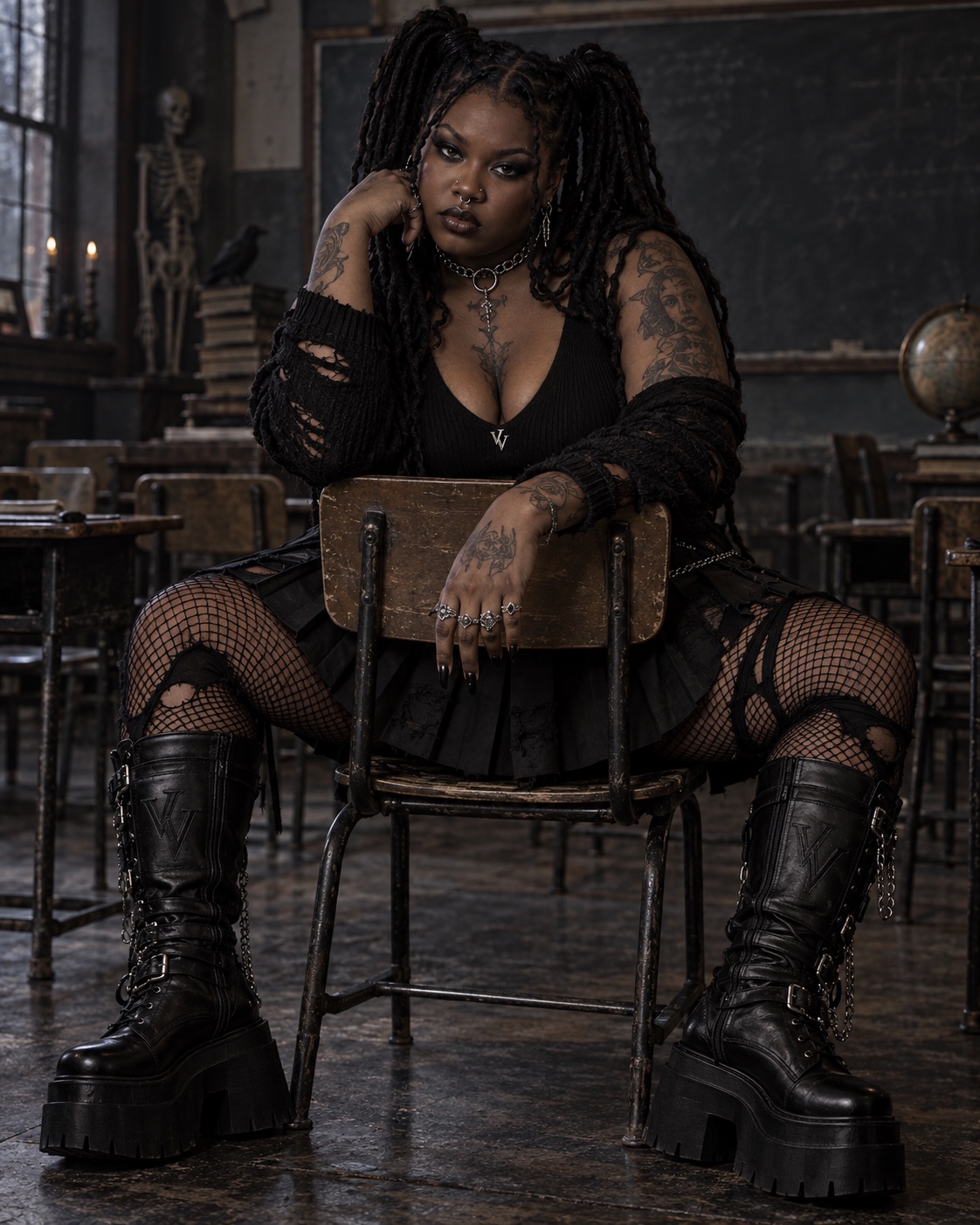 Curve Alternative Gothic portrait