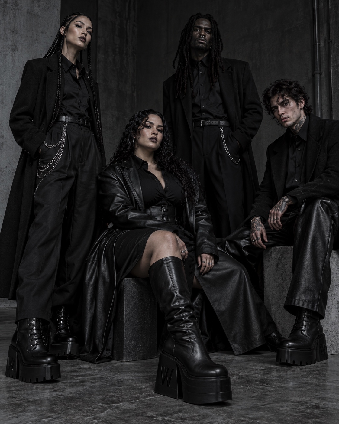 Alternative Gothic group tailoring editorial