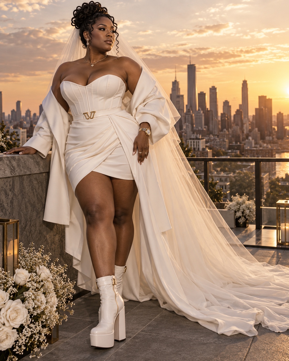 VZNRY VIBE Atelier Bridal rooftop editorial